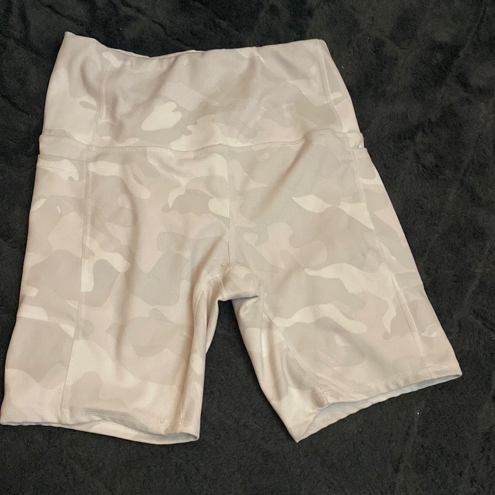 White Camo biker shorts